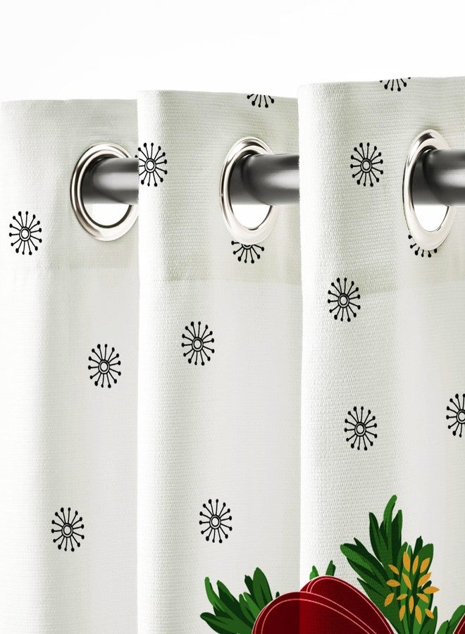 OnlyOne1 Merry Christmas Curtain | LongCrush/Polyester Decorative Window & Door Drape | Festive, Party Decoration Curtain for Living Room, Bedroom, Kids Room & Home Decor | Size 9ft_19 | Single Piece - Image 3