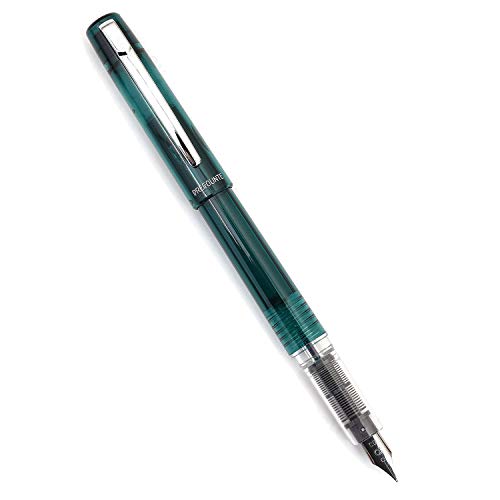 PLATINUM Prefounte Fountain Ink Pen with SS Fine Nib, Translucent Dark Emerald Green Barrel, Cap, Blue-Black Ink Cartridge Included, Slip & Seal Cap Design, Ideal For Adults Daily Use Beginners - Image 3
