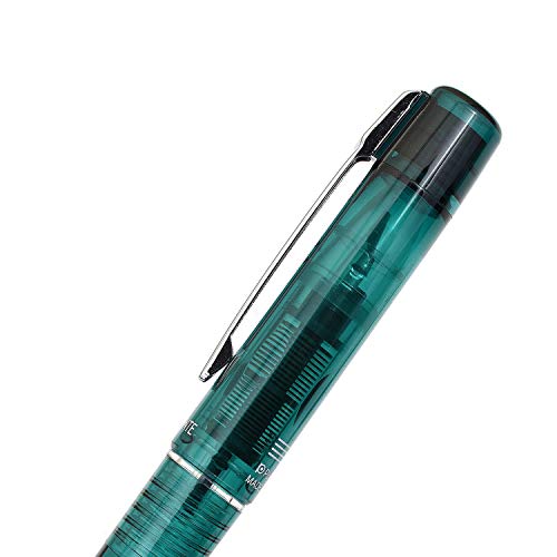 PLATINUM Prefounte Fountain Ink Pen with SS Fine Nib, Translucent Dark Emerald Green Barrel, Cap, Blue-Black Ink Cartridge Included, Slip & Seal Cap Design, Ideal For Adults Daily Use Beginners - Image 4