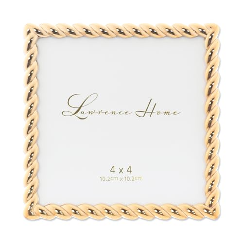 Lawrence Frames Rope Design Metal Frame 4x4 Gold