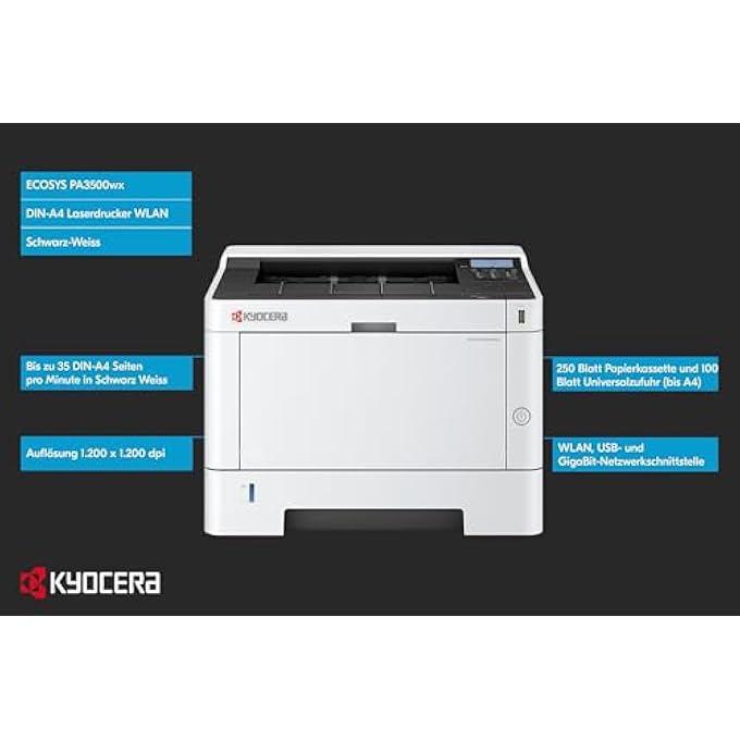 ECOSYS PA3500WX LASER PRINTER BLACK/WHITE, WLAN PRINTER WITH DUPLEX, LASER PRINTER WLAN 35 PPM. INCLUDES MOBILE PRINT FUNCTION - Image 3