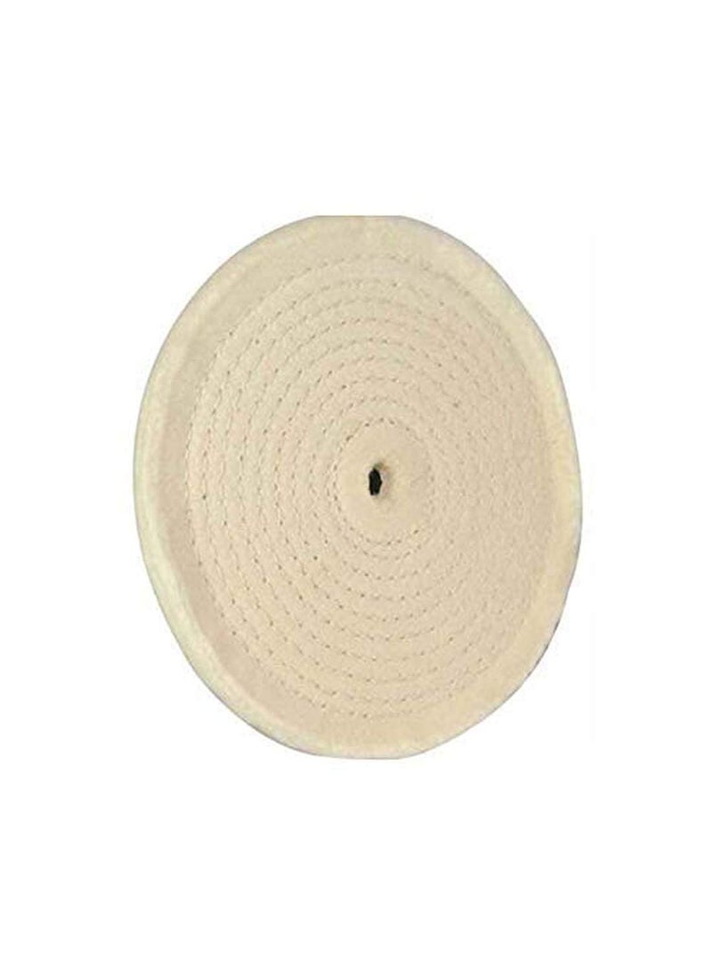 DIY Crafts DIY Crafts 6 inch Off White Spiral Stitched Cotton Buffing Wheel Polishing Wheel Layers Cotton Lint Cloth Buffing Wheel Gold Silver Jewelry Mirror Polishing Whe 6 inch Off White  - Image 4
