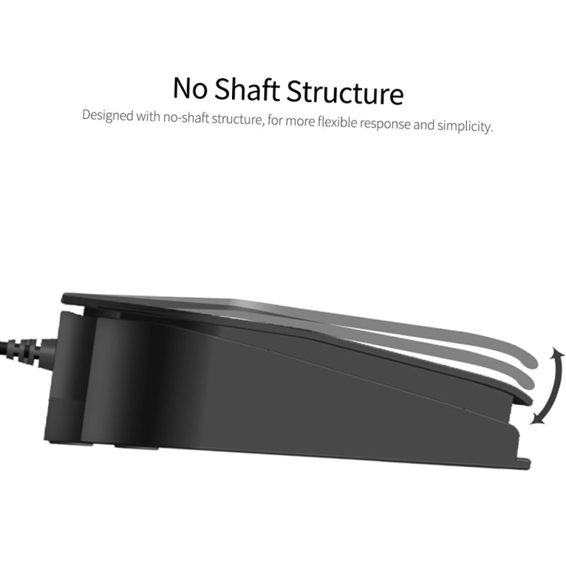 USB Foot Switch Customizable Hotkeys Shortcuts Key Combination Black USB Device - Stable Non-Slip Design Mechanical Switch for Computer Office Games Medical Devices - Image 4