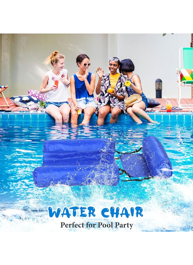 LB - Inflatable Water Hammock Pool Float Floating Bed Lounge Chair Foldable Floating Row Chair Beach Swimming Pool Seat for Indoor Outdoor - Image 1
