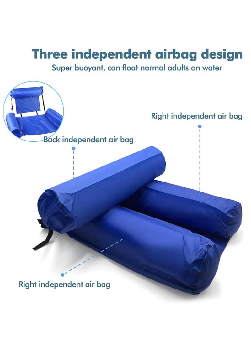 LB - Inflatable Water Hammock Pool Float Floating Bed Lounge Chair Foldable Floating Row Chair Beach Swimming Pool Seat for Indoor Outdoor - Image 1