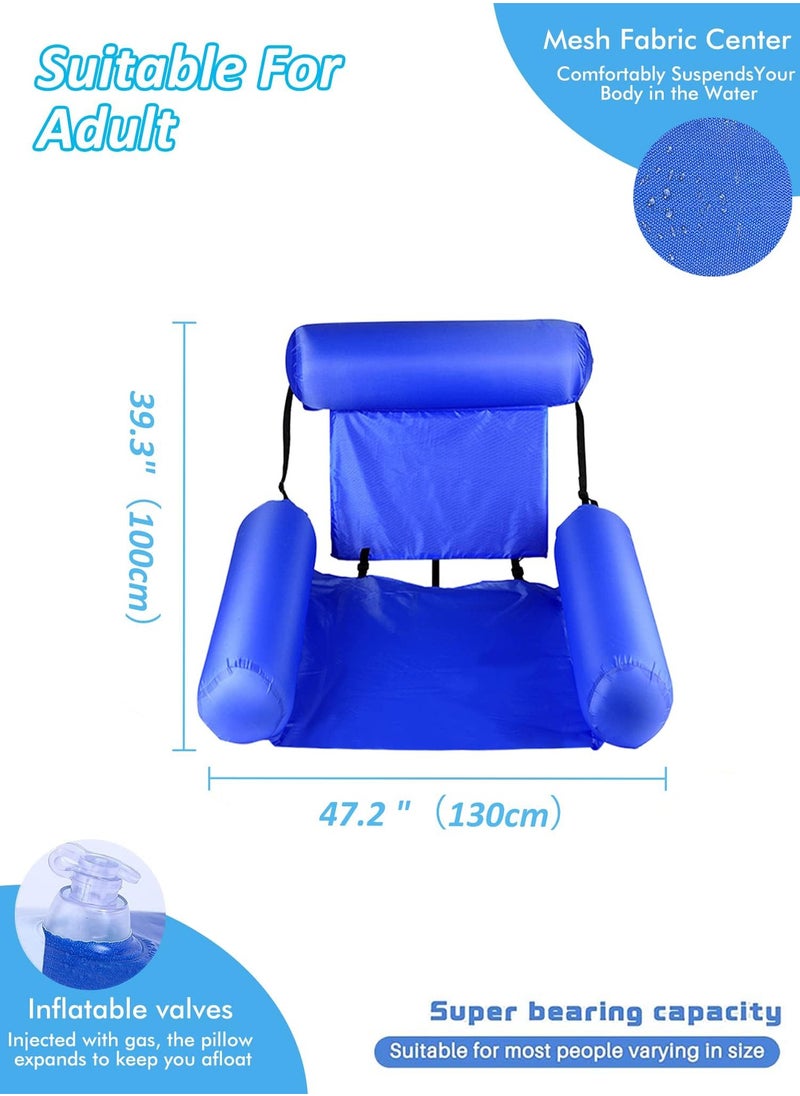 LB - Inflatable Water Hammock Pool Float Floating Bed Lounge Chair Foldable Floating Row Chair Beach Swimming Pool Seat for Indoor Outdoor - Image 1