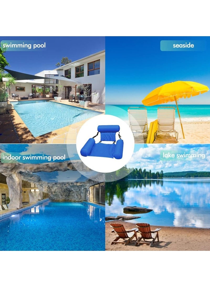 LB - Inflatable Water Hammock Pool Float Floating Bed Lounge Chair Foldable Floating Row Chair Beach Swimming Pool Seat for Indoor Outdoor - Image 1