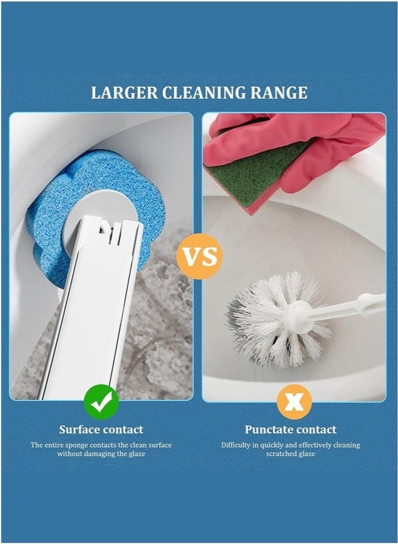 18 disposable toilet brush replacement brush heads, Sanxiang replacement sponge brush head for bathroom toilet cleaning, hangable toilet brush, safe and hygienic more secure (only applicable to the - Image 5