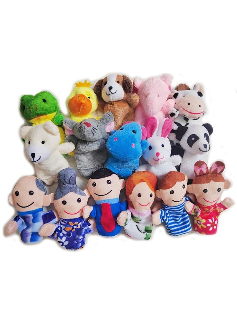 16pcs Cartoon Cute Animal Finger Puppet Toy Mini Plush Finger Puppet Toys Story Time Finger Puppets  - Image 2