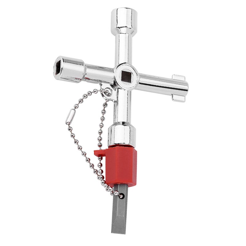 4 Way Multi functional Universal Cross Key with Bit Zinc Alloy Plumbers Electricians Tools - Image 5