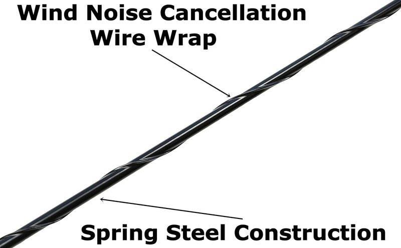 AntennaMastsRus 27 Inch Black Antenna for Ford F-150 (2009-2021) - Wind Noise Cancellation & Spring Steel Construction - Image 2