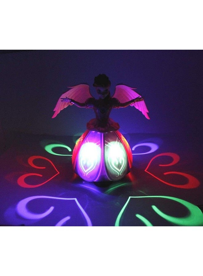 vGRASSP Dancing Miracle Princess Toy Doll With Wings Interactive Revolving Cute Doll Colorful Led Lights And Music For Girls (Design 2) - Image 4