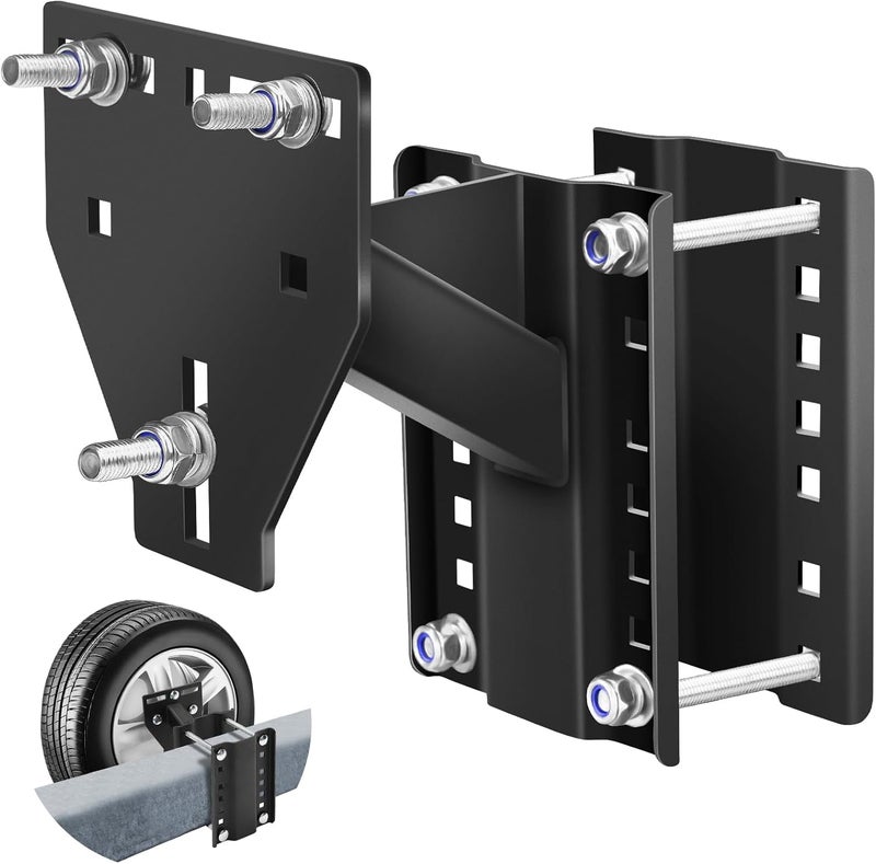 toolhoper Trailer Spare Tire Mount - Black - Image 1