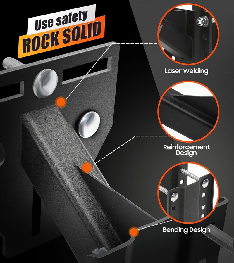 toolhoper Trailer Spare Tire Mount - Black - Image 3
