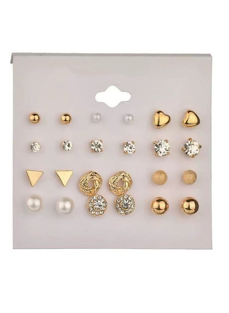 Goolsky 12 Pairs Acrylic Stud Set Earrings for Women Diverse Colorful Hypoallergenic Fashion Jewelry for Special Moments Gift - Image 3