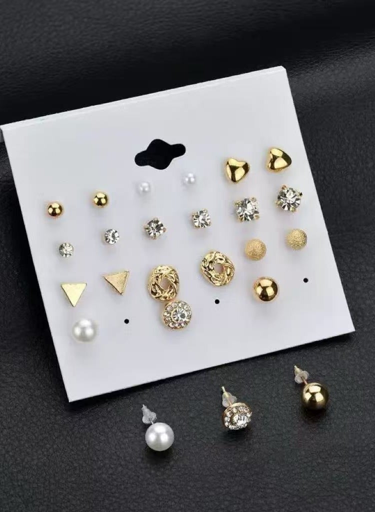 Goolsky 12 Pairs Acrylic Stud Set Earrings for Women Diverse Colorful Hypoallergenic Fashion Jewelry for Special Moments Gift - Image 1