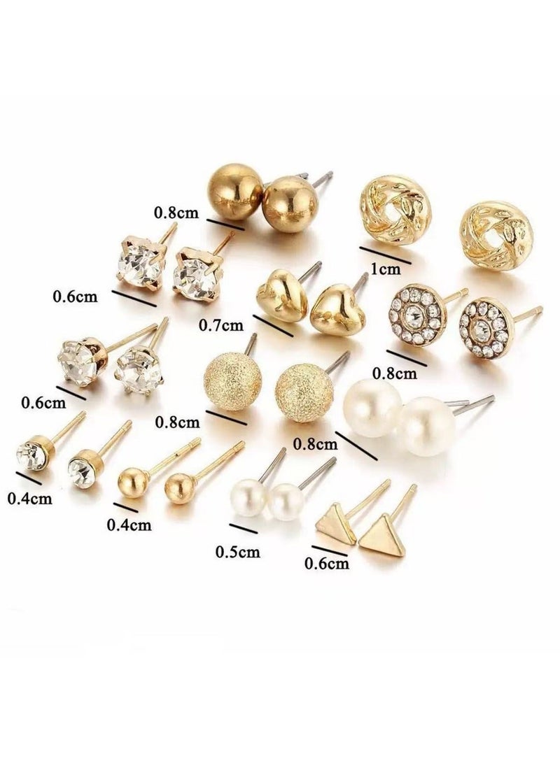 Goolsky 12 Pairs Acrylic Stud Set Earrings for Women Diverse Colorful Hypoallergenic Fashion Jewelry for Special Moments Gift - Image 2