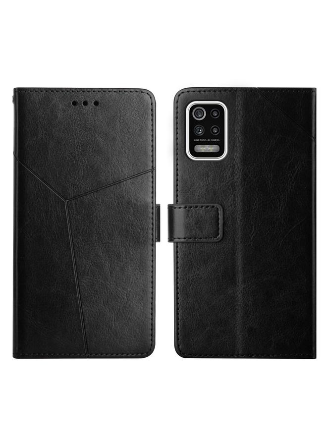 اس-توب جراب هاتف LG K42 Y بخياطة أفقية من الجلد القابل للطي - Image 1