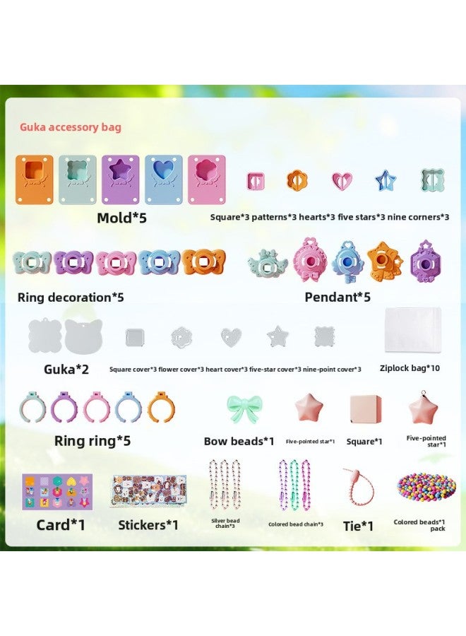 Cross-border Amazon Children's Toys Variety Magic Box DIY Material Jewelry Treasure Box Girl's Hand Account Beaded Play 