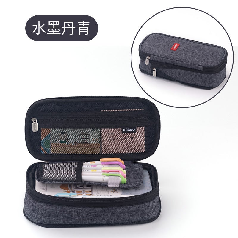 Upgraded Large Macaron Pencil Case for Students ink painting