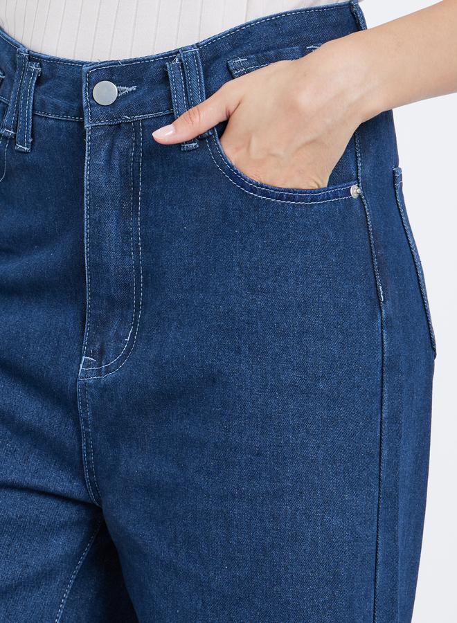 ستايلي جينز واسع الساق بخصر مرتفع قابل للتمدد - Image 3