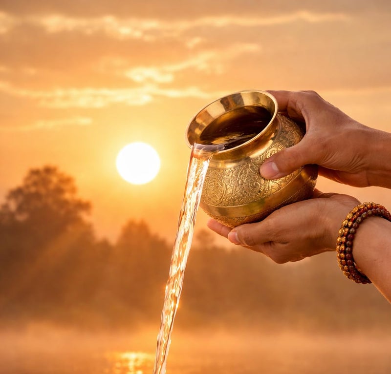 Mkd2 Rise Brass Lota for Puja 500ml | Pure Brass Kalash for Pooja, Mandir & Rituals | Golden Water Pot for Diwali, Wedding & Temple Use (1 Pc) - Image 5