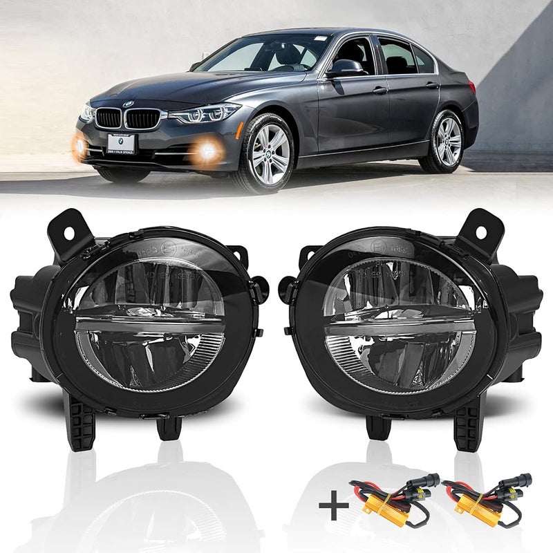 TangMiGe LED Fog Lights for BMW 2 3 4 Series (2012-2020) - Smoke Lens, 1 Pair - Image 1