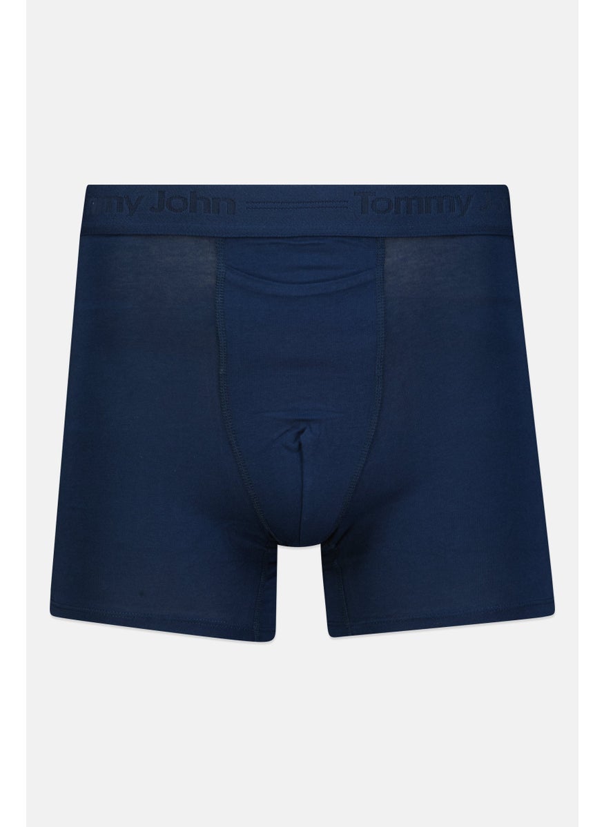 Tommy John - Men 2 Pieces 9 Inseam Plain Boxer Briefs, Navy/Grey - Image 1