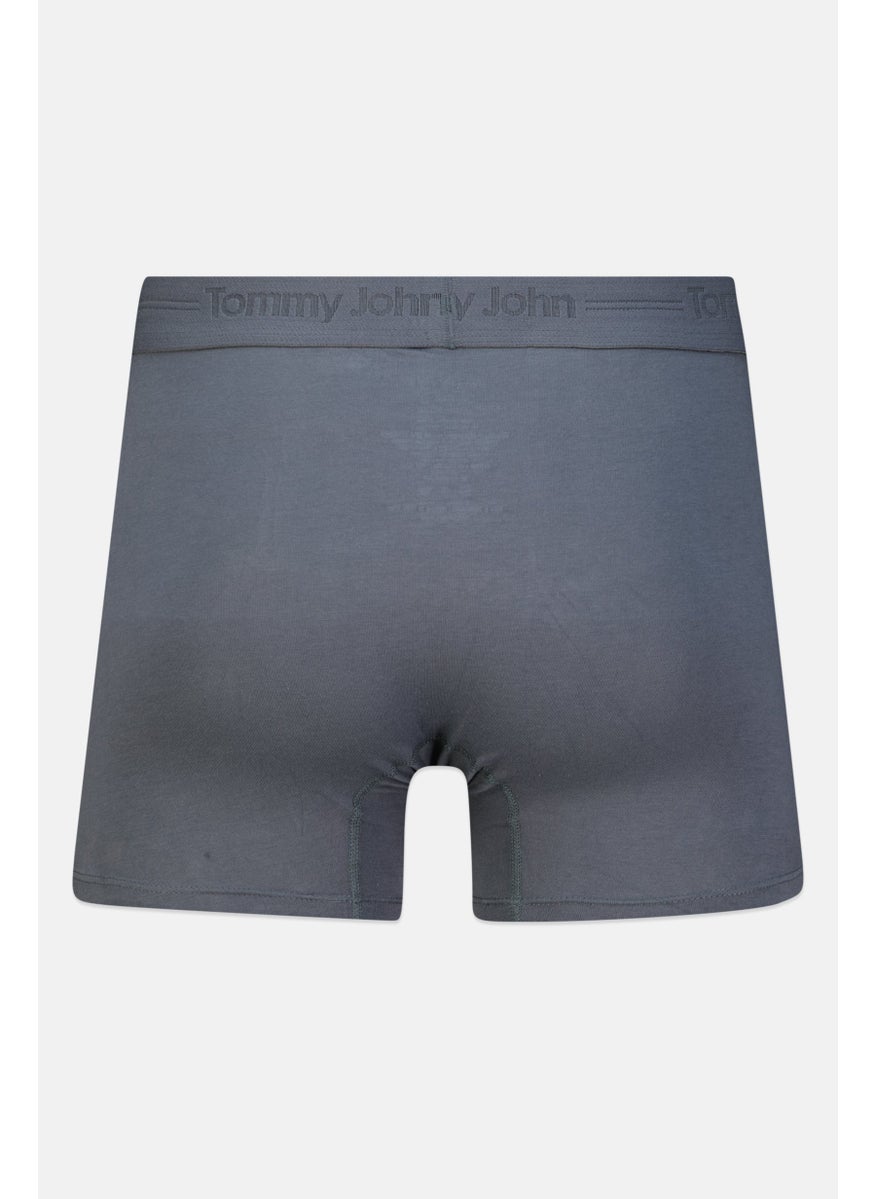 Tommy John - Men 2 Pieces 9 Inseam Plain Boxer Briefs, Navy/Grey - Image 1