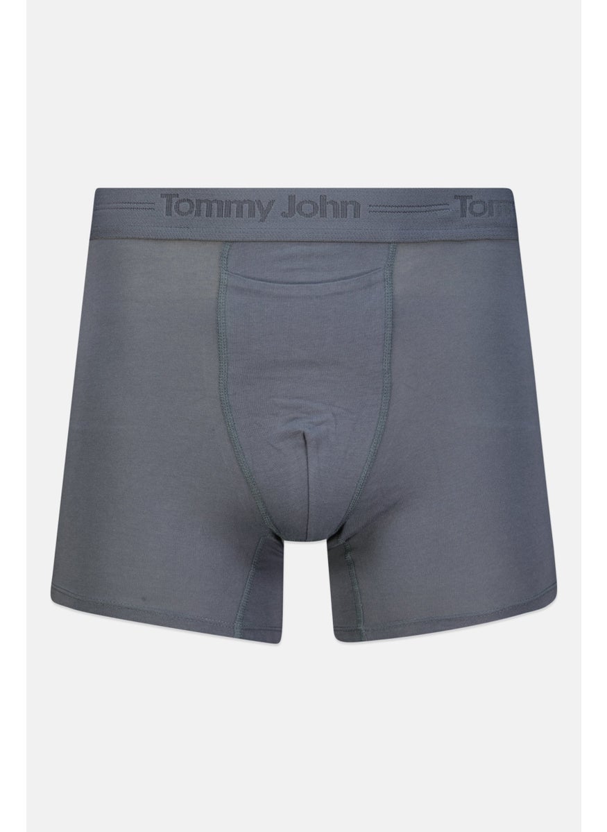 Tommy John - Men 2 Pieces 9 Inseam Plain Boxer Briefs, Navy/Grey - Image 1