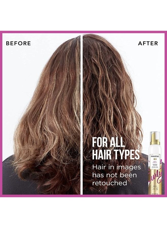 Pantene - Curl Mousse For Curly Hair, Tames Frizz for Soft Touchable Curls, 6.6 Ounce (Pack of 3) - Image 1