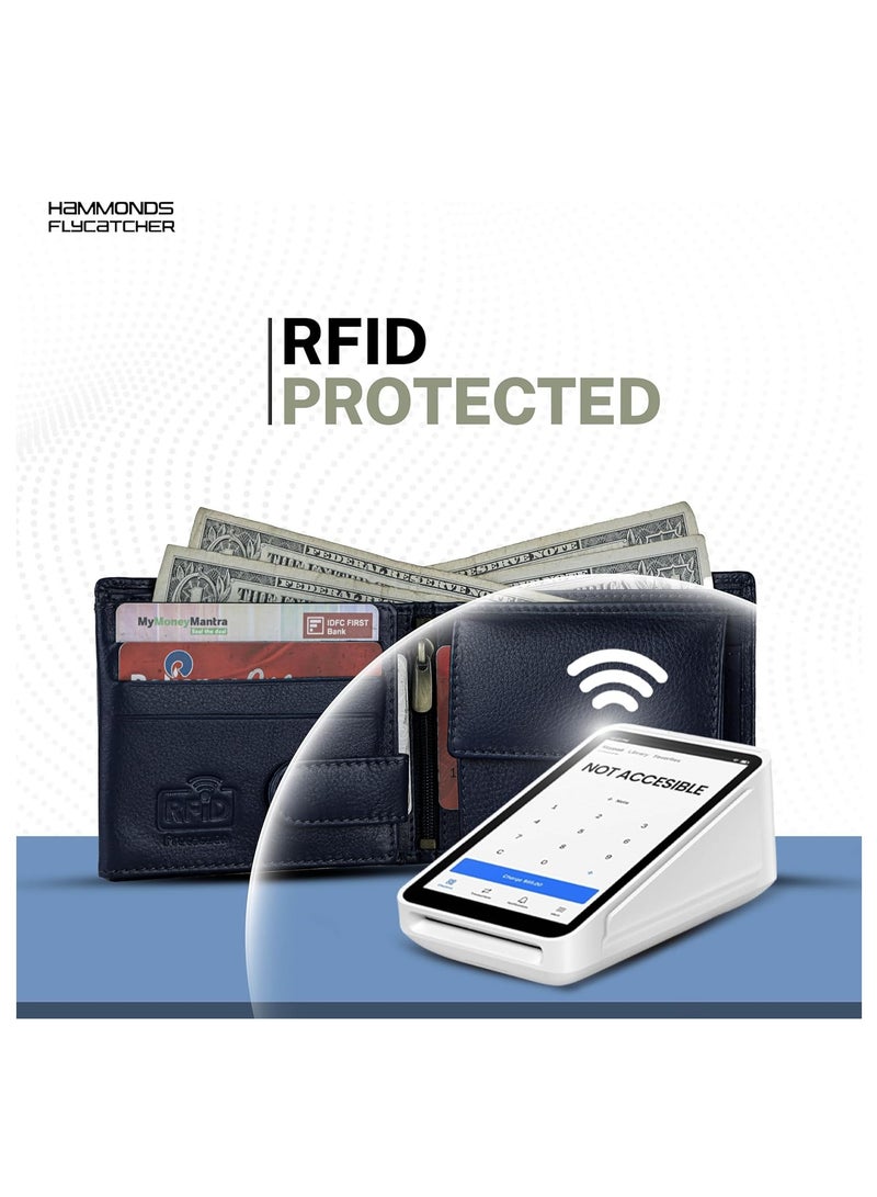 HAMMONDS FLYCATCHER RFID Protected Bi-Fold Wallet for Men Leather Original, Mens Wallet, Leather Wallets for Men, Classic Purse with 4 Card Slots, Coin Pocket, Mens Gift - Image 4