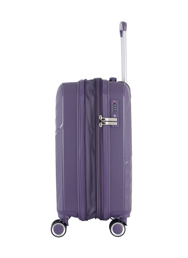 H.T H.T Luggage Bag, Hard Case Polypropylene (PP) Material, 8x360 Degree Rotation Spinner Wheels, Matching Color Suitcases, Expandable Trolley Bag, Telescopic Handle, TSA Lock, SKU 13504  - Image 4