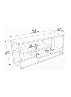 Metal and Marble TV Console Table with Storage Shelves – White and Black Metal Frame Display Stand for Living Room, Entertainment Center, and Multi-Purpose Home Décor - pzsku/Z62E7E31CDC57EEDB2A25Z/45/_/1734520524/47e7cc02-eaba-4f31-80fa-1dd3315ca98b