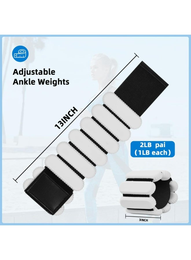 أوزيغالور مجموعة من قطعتين من الأوزان القابلة للتعديل للكاحل والمعصم لتدريب القوة، سوار تدريب مع وزن للمعصم - Image 4