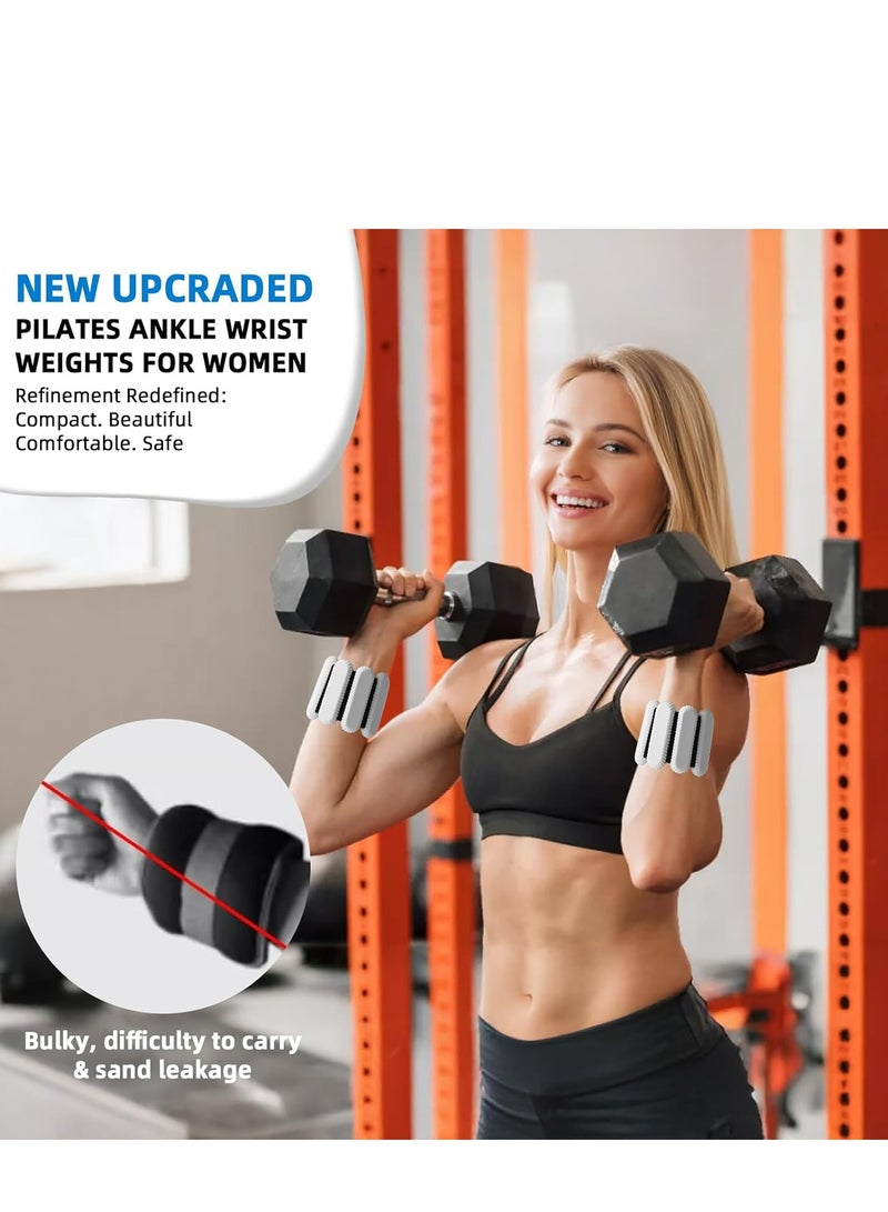 أوزيغالور مجموعة من قطعتين من الأوزان القابلة للتعديل للكاحل والمعصم لتدريب القوة، سوار تدريب مع وزن للمعصم - Image 3