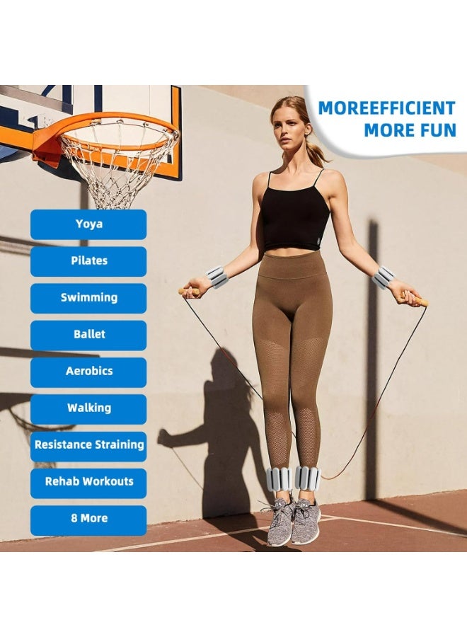 أوزيغالور مجموعة من قطعتين من الأوزان القابلة للتعديل للكاحل والمعصم لتدريب القوة، سوار تدريب مع وزن للمعصم - Image 5