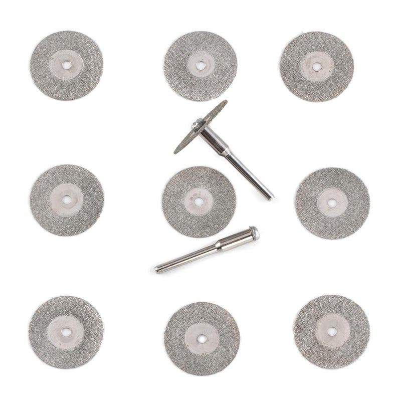 Jingling 25mm 1" Diamond Cutting Wheels Coated Rotary Blade Cut Off Discs Tile Bit Tools for Dremel Accessories Pack of 10Pcs - Image 3