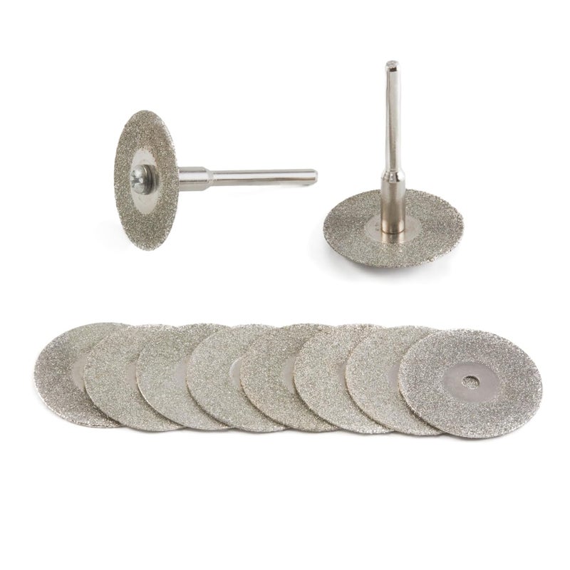 Jingling 25mm 1" Diamond Cutting Wheels Coated Rotary Blade Cut Off Discs Tile Bit Tools for Dremel Accessories Pack of 10Pcs - Image 1