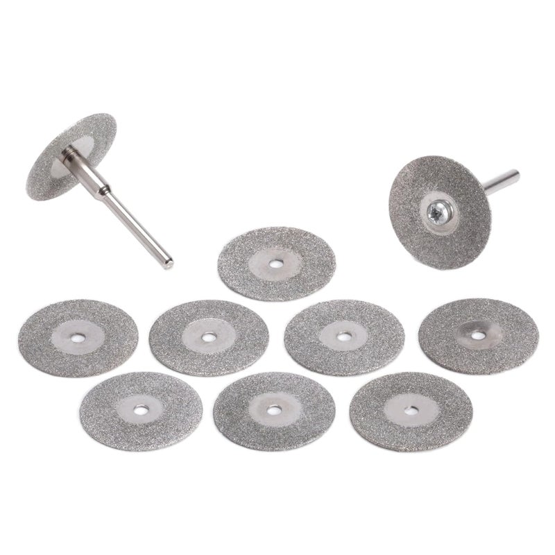 Jingling 25mm 1" Diamond Cutting Wheels Coated Rotary Blade Cut Off Discs Tile Bit Tools for Dremel Accessories Pack of 10Pcs - Image 2