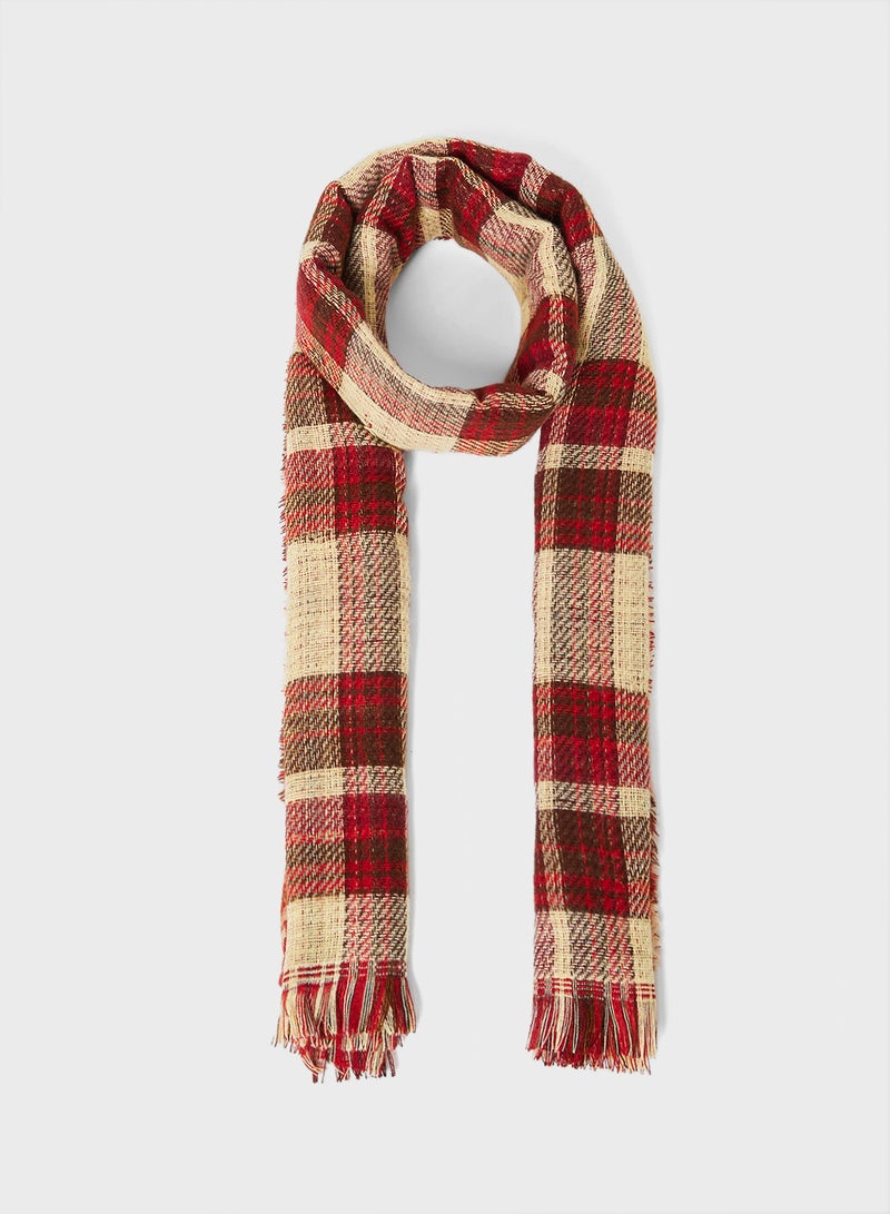 ELLA Check Pattern Light Winter Scarf  - Image 1