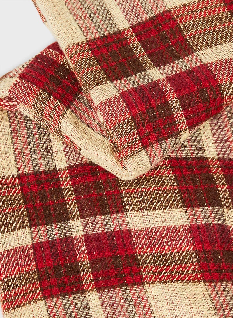 ELLA Check Pattern Light Winter Scarf  - Image 2