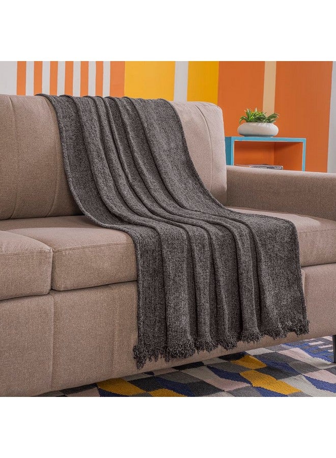 Sleepyhead Sleepyhead Premium Soft Chenille Throw for Sofa, Bed & Couch (72"X48" Inches Grey)| TC - 210 - Image 1