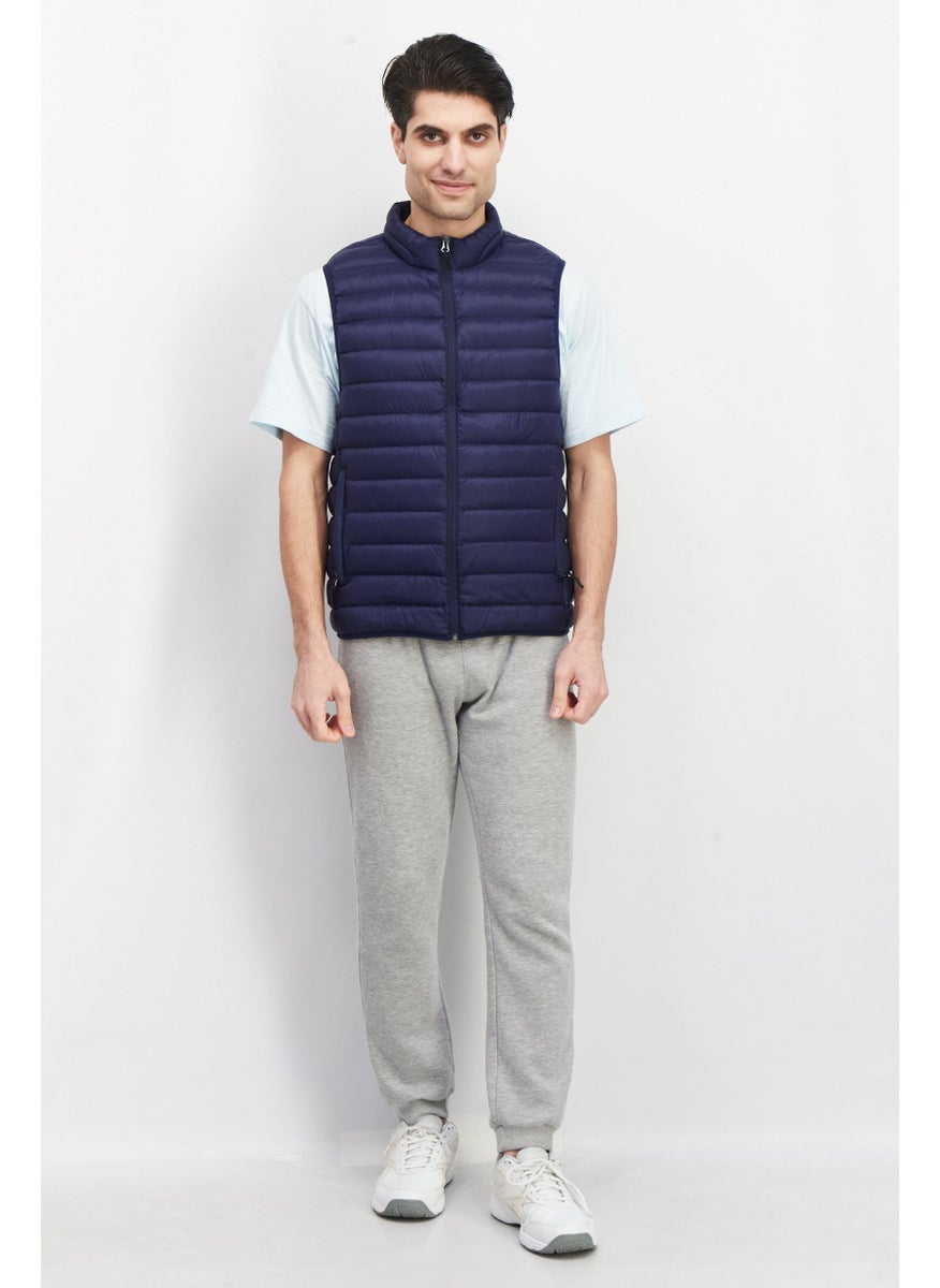 Men Packable Sleeveless Quilted Vest, Blue - pzsku/Z62E8291BE1B0E8055A7CZ/45/_/1739801809/d6352fd7-9cbf-47d6-840a-402b3a13025e