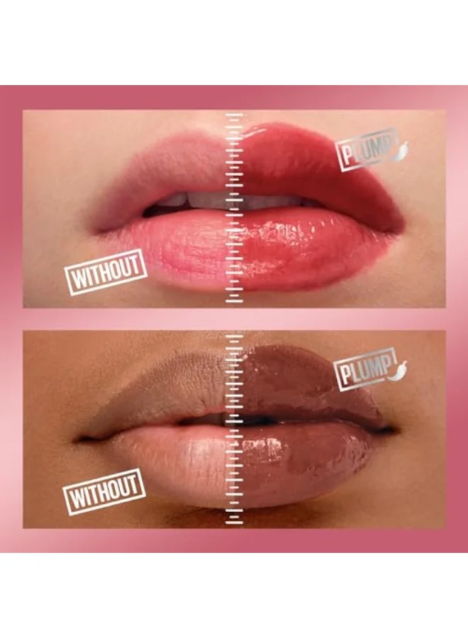 MAYBELLINE NEW YORK Lifter Plump, Hydrating Lip Plumping Gloss With Chilli Pepper (Hot Honey)