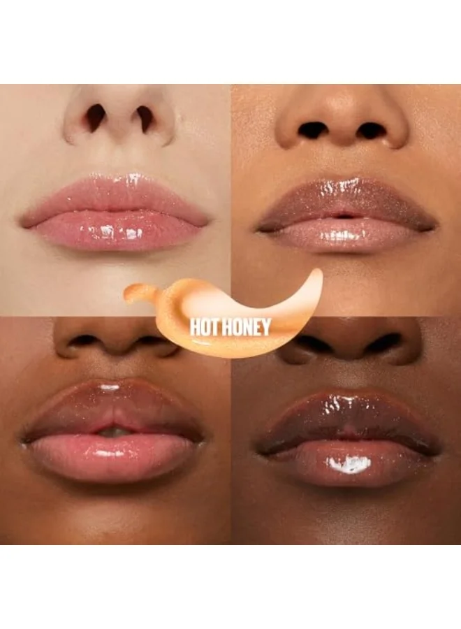 MAYBELLINE NEW YORK Lifter Plump, Hydrating Lip Plumping Gloss With Chilli Pepper (Hot Honey)