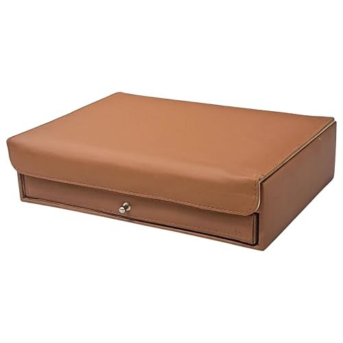 essart faux leather Pen Display Organizer Box for 20 pens in Brown color - Image 2