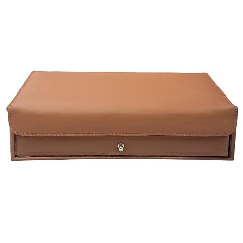 essart faux leather Pen Display Organizer Box for 20 pens in Brown color - Image 5