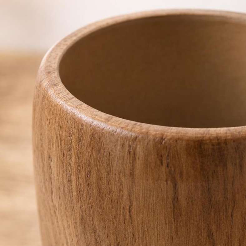 Pan Home كوب خشبي طبيعي للمنزل - Image 2