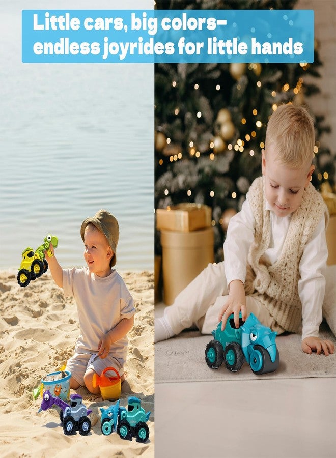AIVIAI Press and Go Car Toys Push Go Friction Vehicle Toys 18-36 Months Dinosaur Construction Car Set for 2-6 Year Old Toddlers Boys Girls Kids, Dino Racing Brithday Gift Party Favors Toy - Image 4